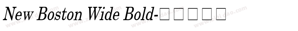 New Boston Wide Bold字体转换